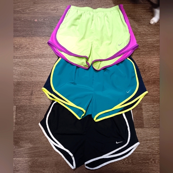 Nike Athletic Shorts Set - Neon, Teal, and Black Set 3 (2 Size S And 1 M) - Picture 1 of 5